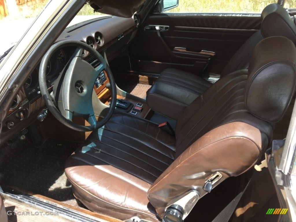 Dark Brown Interior 1981 Mercedes-Benz SL Class 380 SL Roadster Photo #138455444