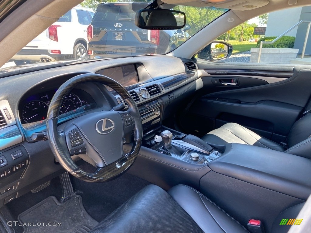 Black/Shimamoku Espresso Interior 2013 Lexus LS 460 L AWD Photo #138456574