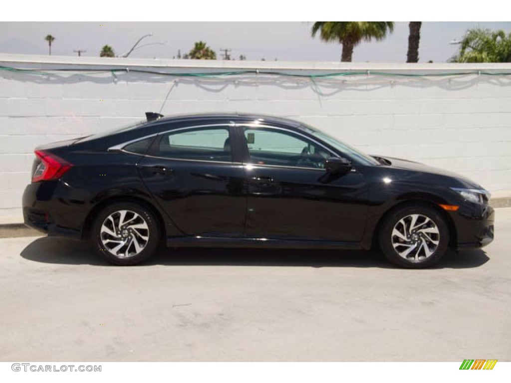 Crystal Black Pearl 2018 Honda Civic EX Sedan Exterior Photo #138457583