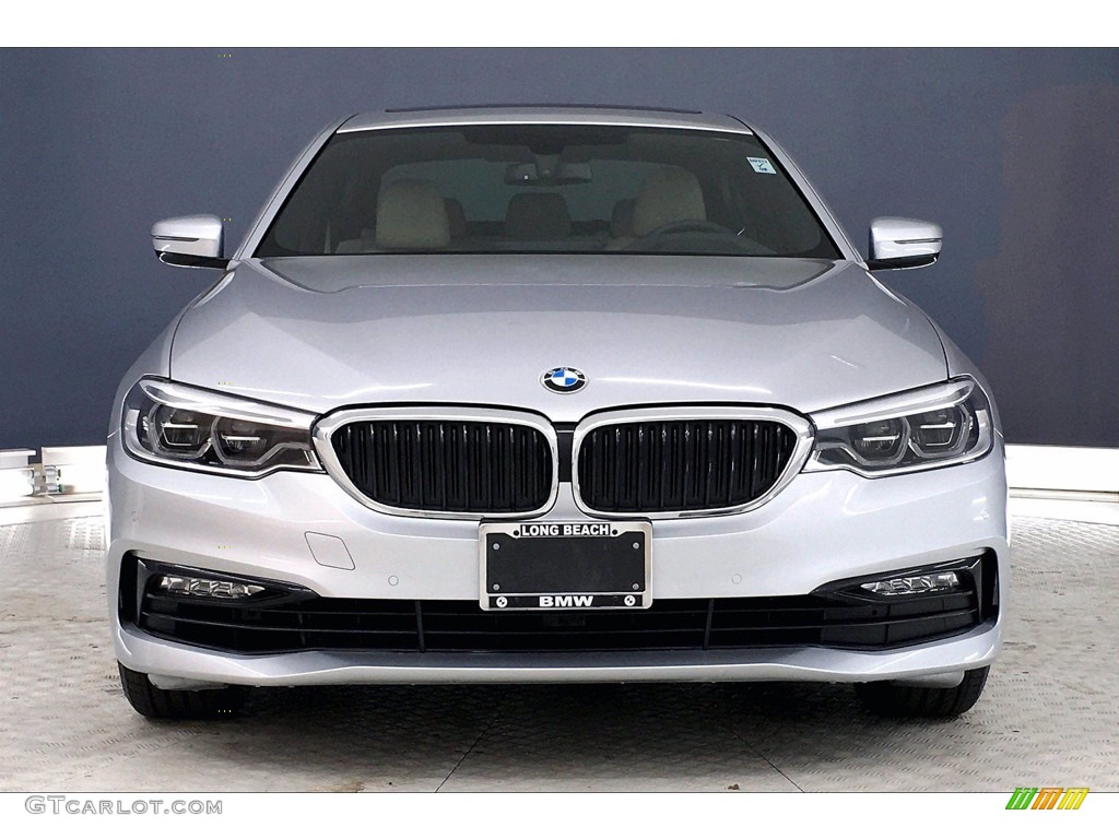 2017 5 Series 540i Sedan - Glacier Silver Metallic / Black photo #2