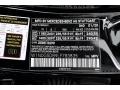 040: Black 2020 Mercedes-Benz GLC 350e 4Matic Color Code