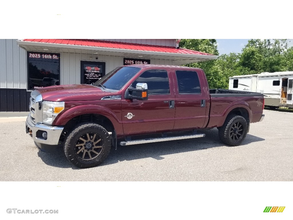 2012 F250 Super Duty XLT Crew Cab 4x4 - Golden Bronze Metallic / Adobe photo #8