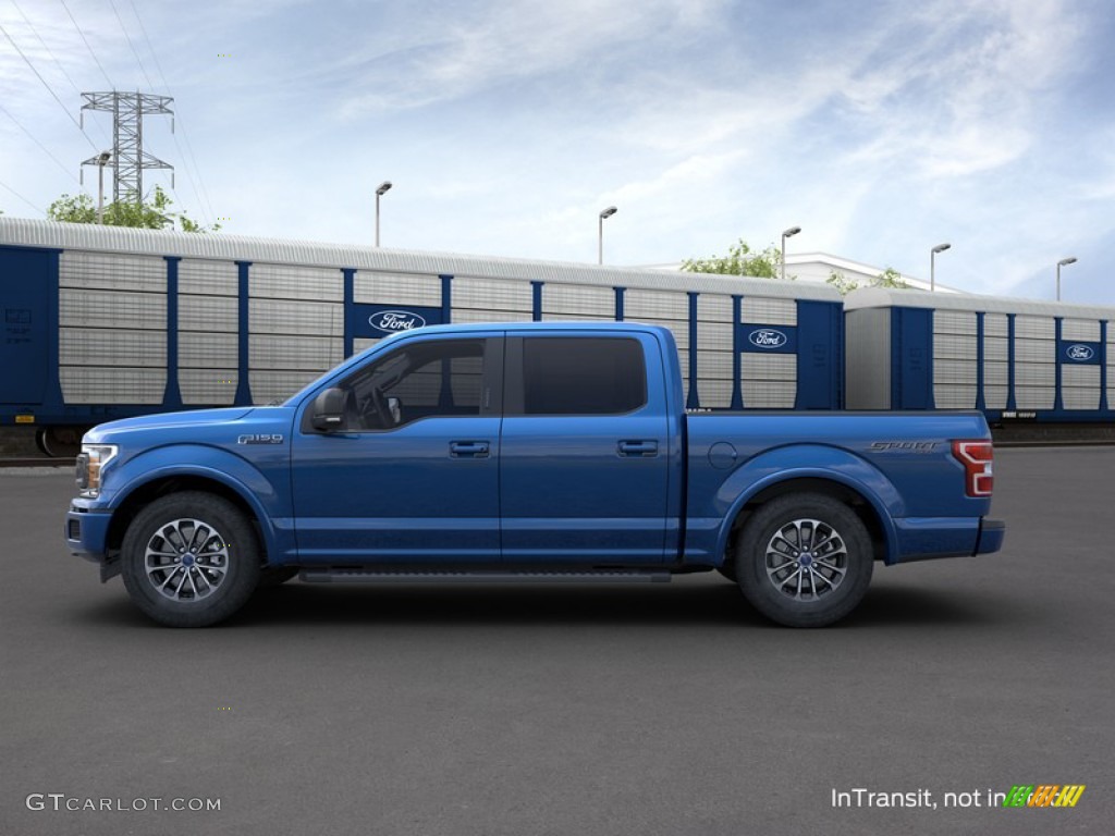 2020 F150 XLT SuperCrew 4x4 - Velocity Blue / Black photo #3