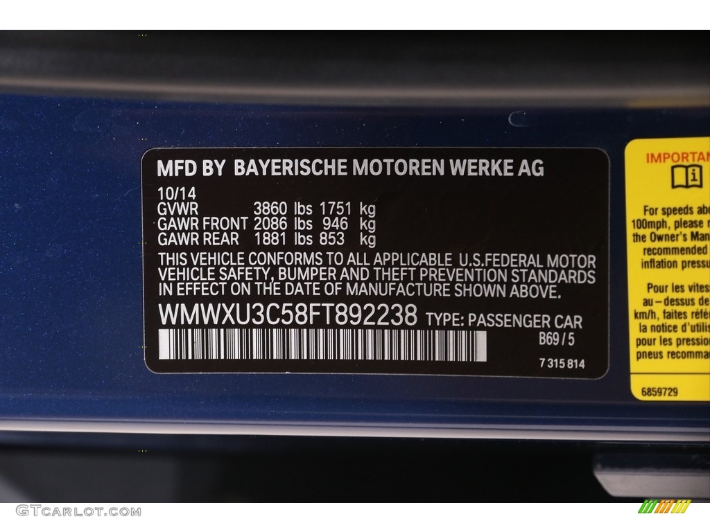 2015 Cooper S Hardtop 4 Door - Deep Blue Metallic / Carbon Black photo #20