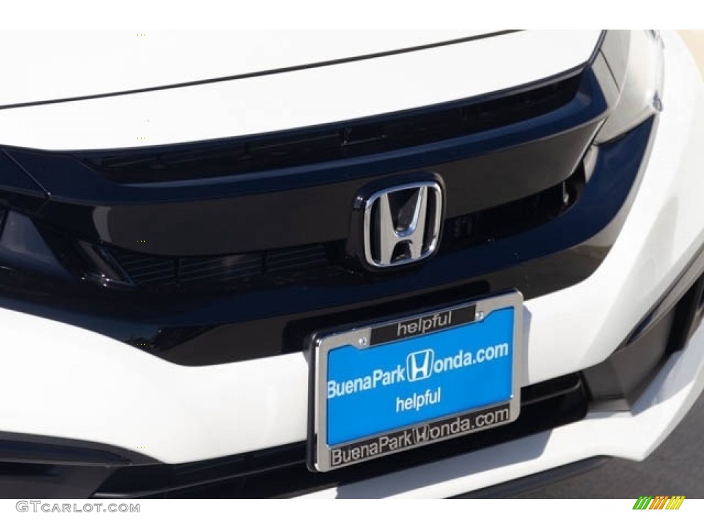 2020 Civic Sport Sedan - Platinum White Pearl / Black photo #4