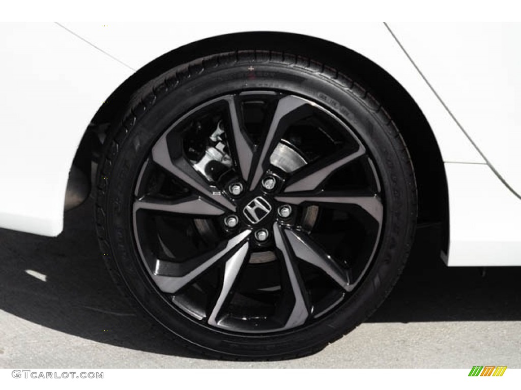 2020 Civic Sport Sedan - Platinum White Pearl / Black photo #13