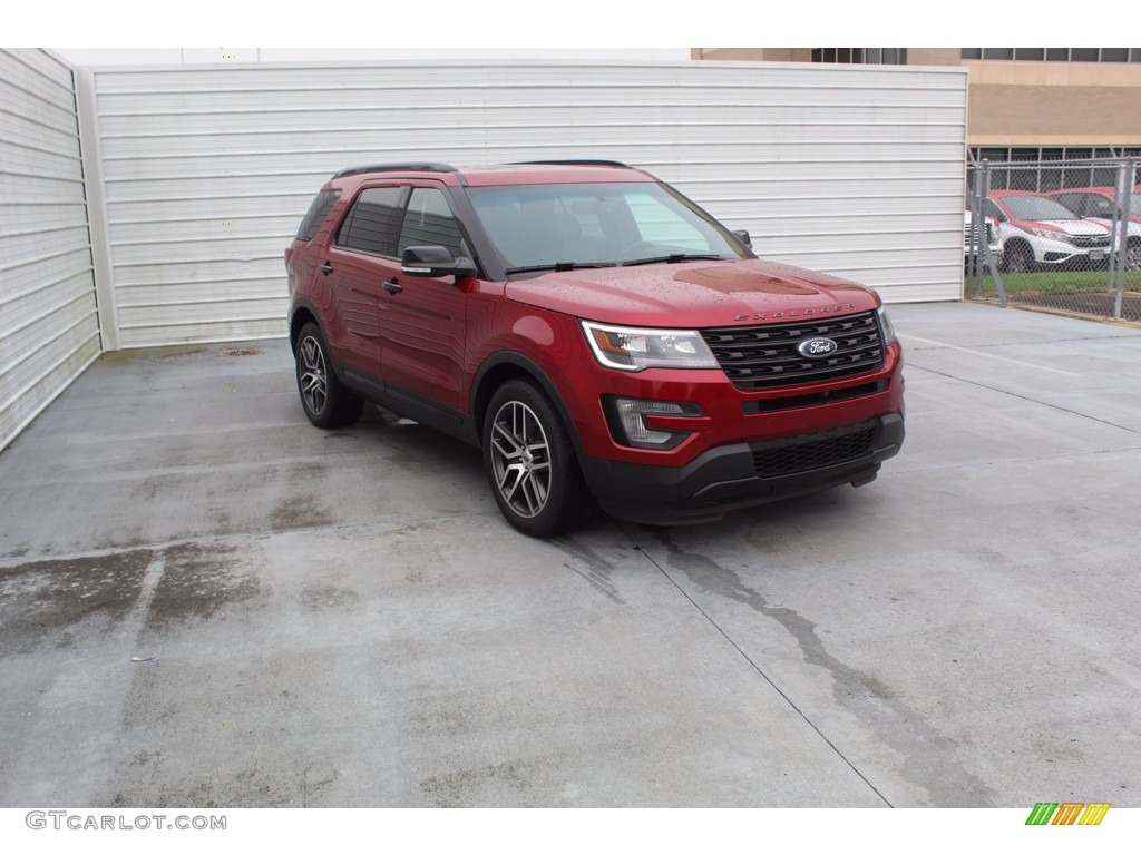 2017 Explorer Sport 4WD - Ruby Red / Ebony Black photo #2