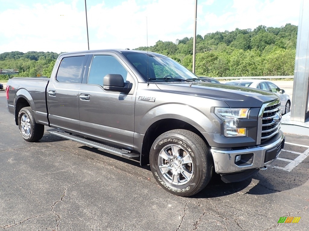 2015 F150 XLT SuperCrew 4x4 - Magnetic Metallic / Medium Earth Gray photo #4