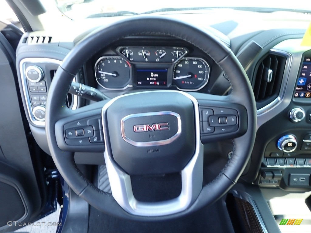 2020 GMC Sierra 1500 Elevation Crew Cab 4WD Jet Black Steering Wheel Photo #138468170