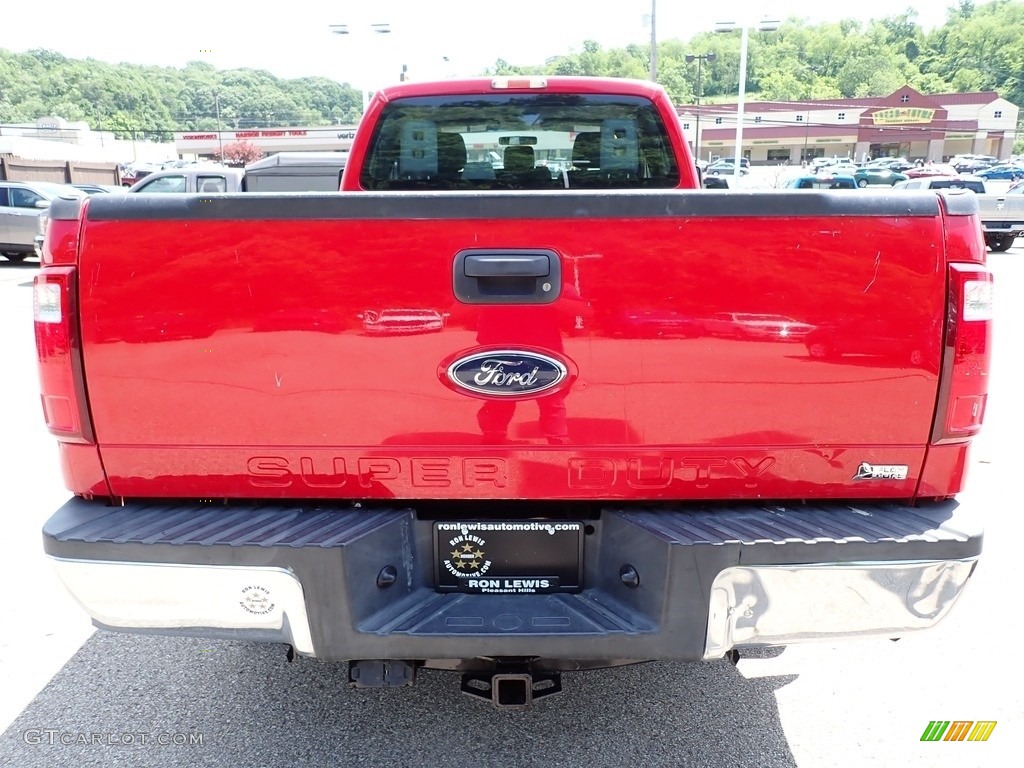 2011 F250 Super Duty XLT SuperCab 4x4 - Vermillion Red / Black Two Tone Leather photo #4