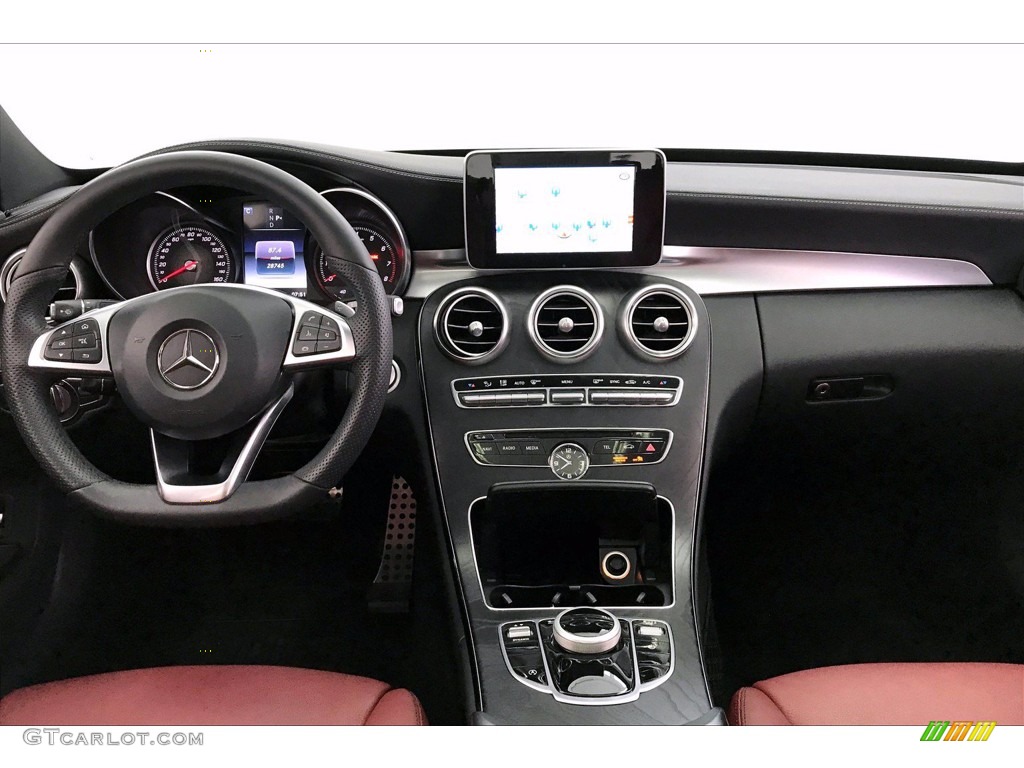 2017 Mercedes-Benz C 300 Sedan Cranberry Red/Black Dashboard Photo #138477389