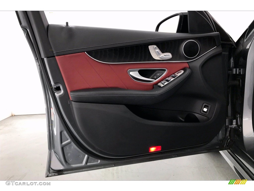 2017 Mercedes-Benz C 300 Sedan Cranberry Red/Black Door Panel Photo #138477413