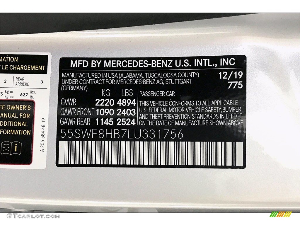 2020 C Color Code 775 for Iridium Silver Metallic Photo #138479433