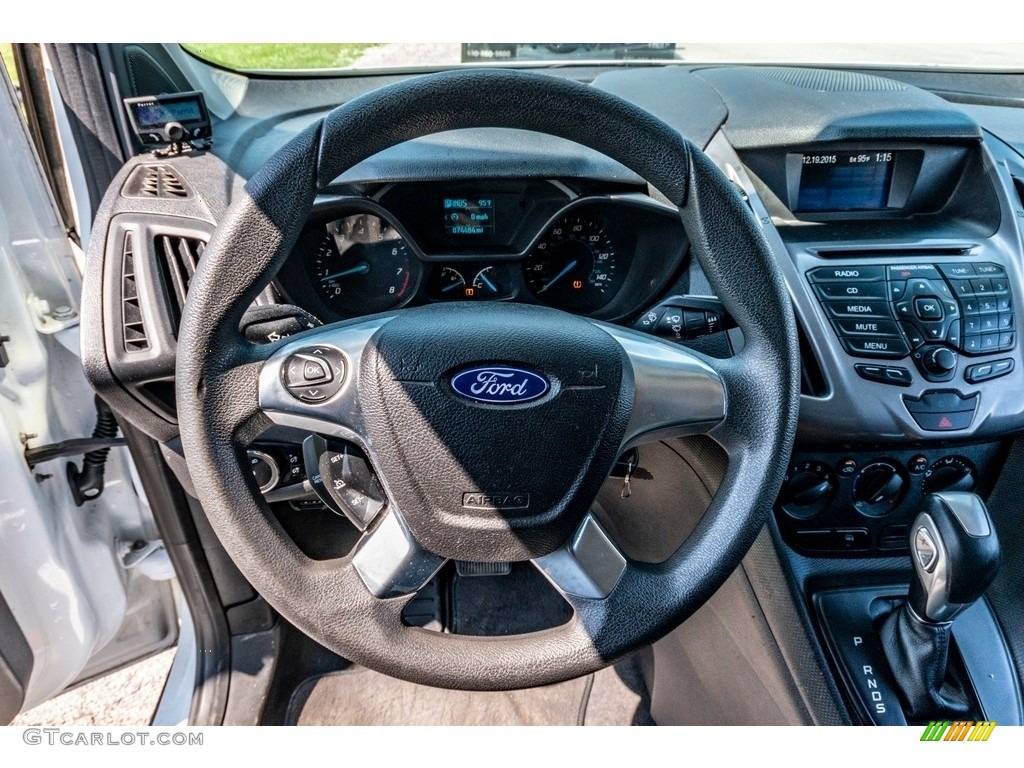 2016 Ford Transit Connect XLT Cargo Van Charcoal Black Steering Wheel Photo #138482415