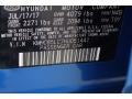  2017 Ioniq Hybrid Limited Electric Blue Metallic Color Code N4B