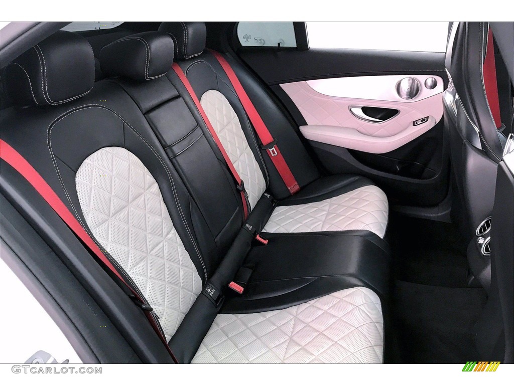 AMG Black/Platinum White Interior 2017 Mercedes-Benz C 43 AMG 4Matic Sedan Photo #138483310