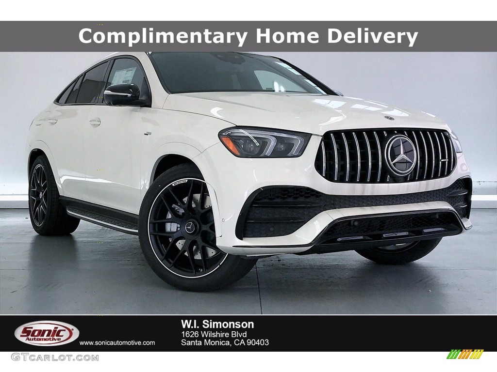 2021 GLE 53 AMG 4Matic Coupe - designo Diamond White Metallic / Classic Red/Black photo #1