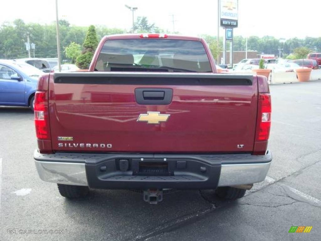 2008 Silverado 1500 LT Extended Cab 4x4 - Deep Ruby Metallic / Ebony photo #4