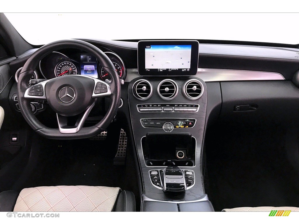 2017 Mercedes-Benz C 43 AMG 4Matic Sedan AMG Black/Platinum White Dashboard Photo #138483415