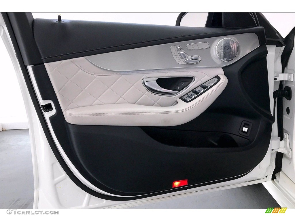2017 Mercedes-Benz C 43 AMG 4Matic Sedan AMG Black/Platinum White Door Panel Photo #138483649