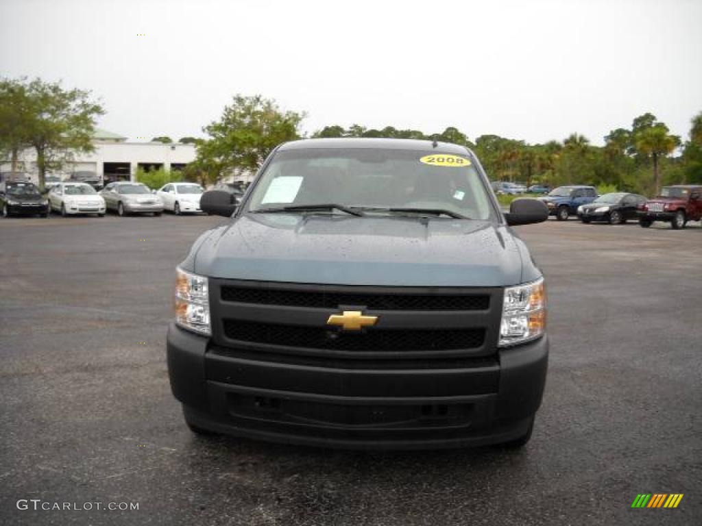 2008 Silverado 1500 Work Truck Extended Cab - Blue Granite Metallic / Dark Titanium photo #12