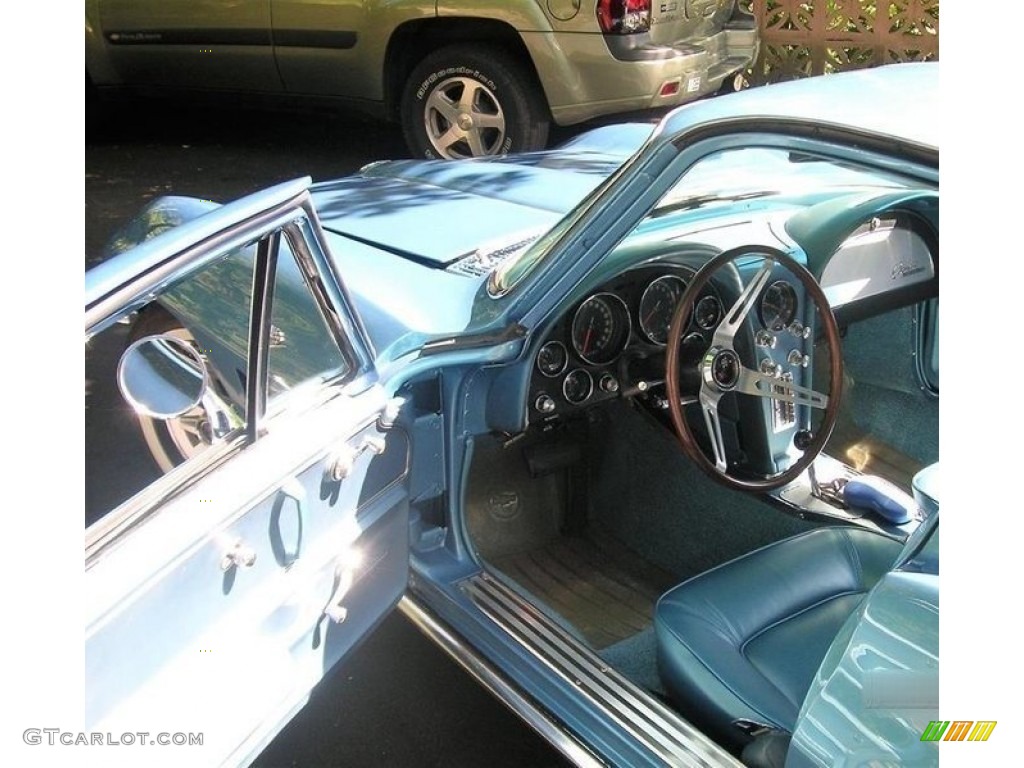 1965 Corvette Sting Ray Sport Coupe - Nassau Blue / White/Blue photo #8