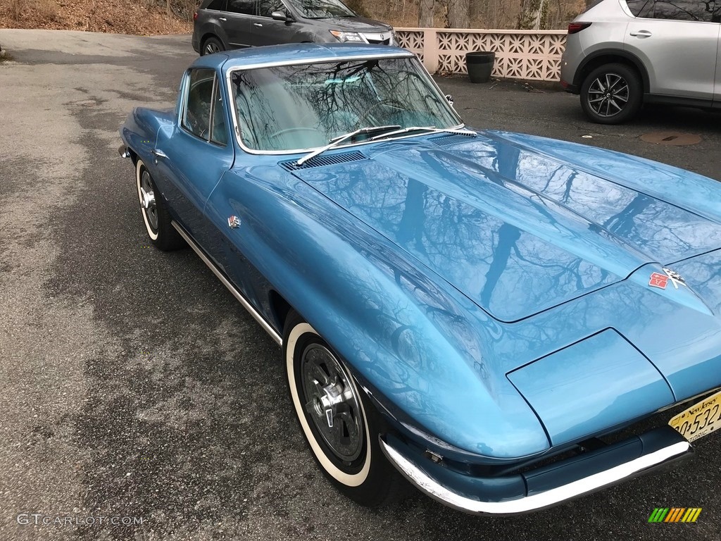 1965 Corvette Sting Ray Sport Coupe - Nassau Blue / White/Blue photo #11