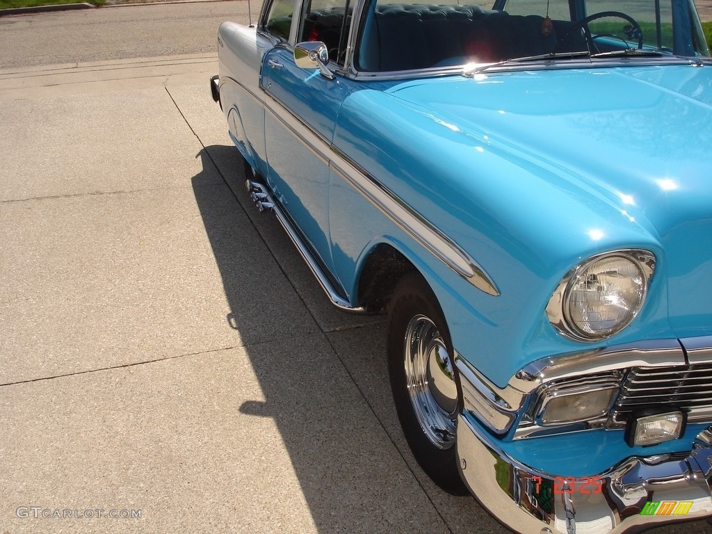 1956 Bel Air 2 Door Coupe - Nassau Blue/India Ivory / Light Blue photo #3