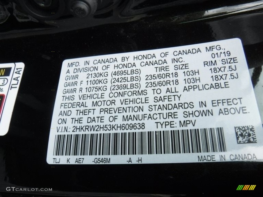 2019 CR-V EX AWD - Dark Olive Metallic / Black photo #27