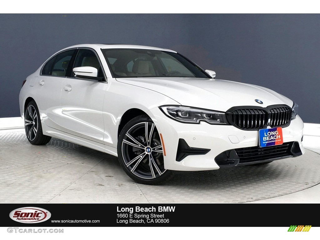 2020 3 Series 330i Sedan - Alpine White / Canberra Beige photo #1
