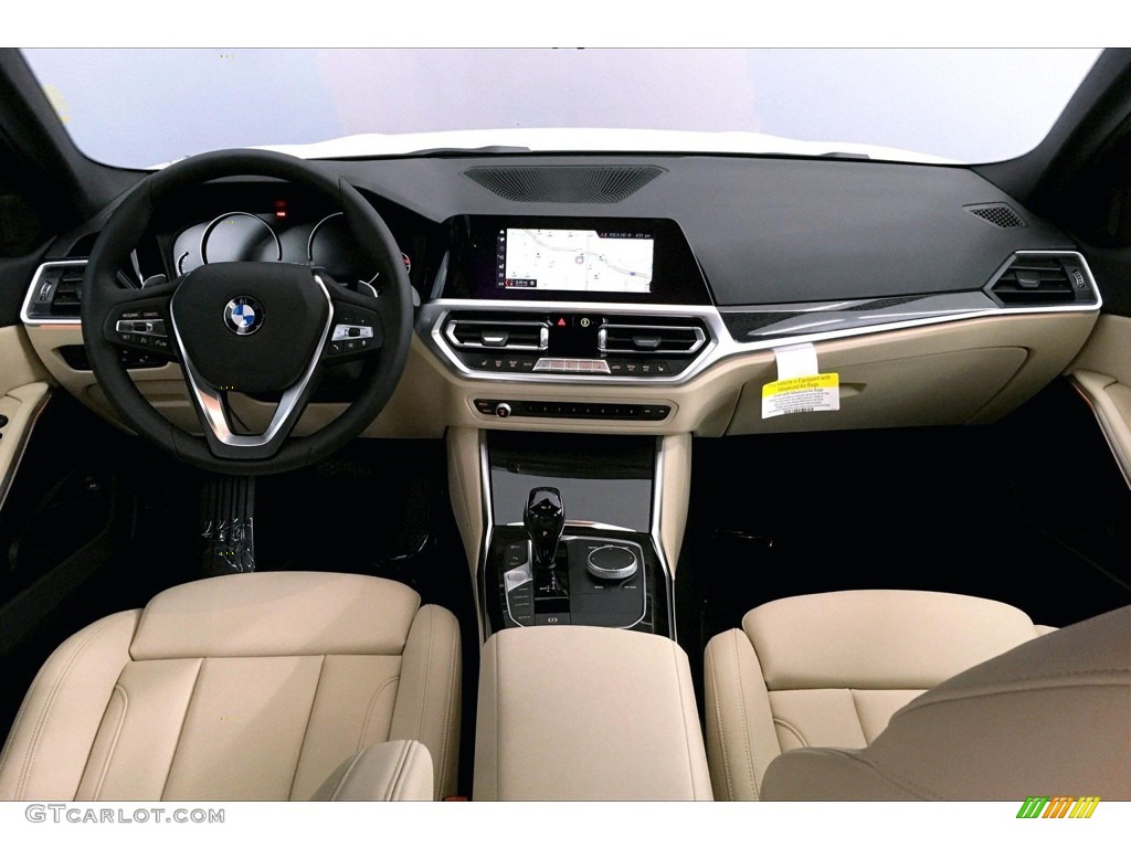 2020 3 Series 330i Sedan - Alpine White / Canberra Beige photo #5