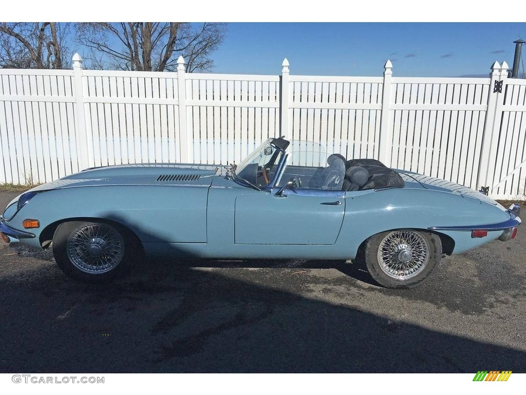 Light Blue 1970 Jaguar E-Type XKE 4.2 Roadster Exterior Photo #138496684