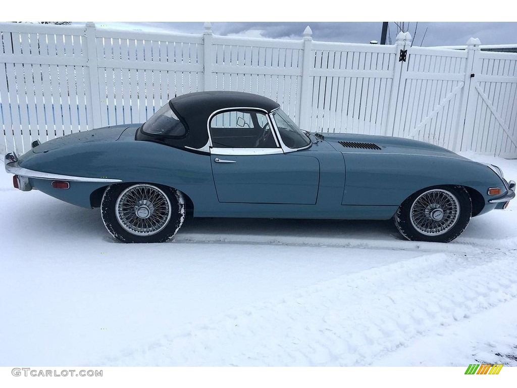 Light Blue 1970 Jaguar E-Type XKE 4.2 Roadster Exterior Photo #138496779
