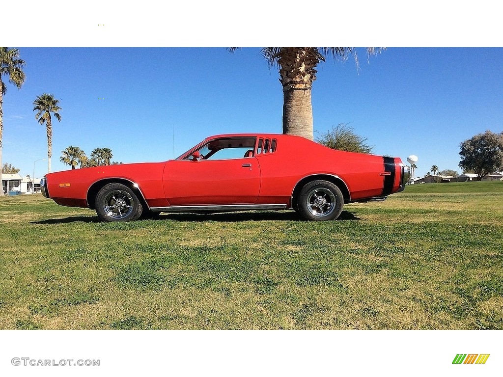 Bright Red 1973 Dodge Charger SE Exterior Photo #138499200