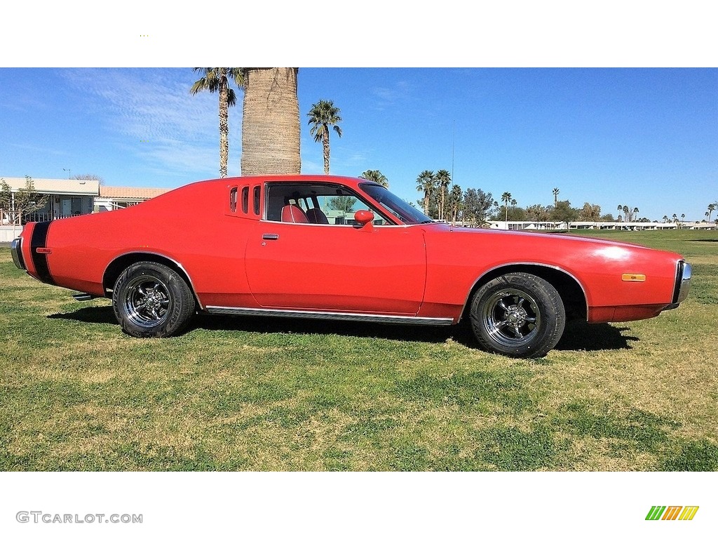Bright Red 1973 Dodge Charger SE Exterior Photo #138499290