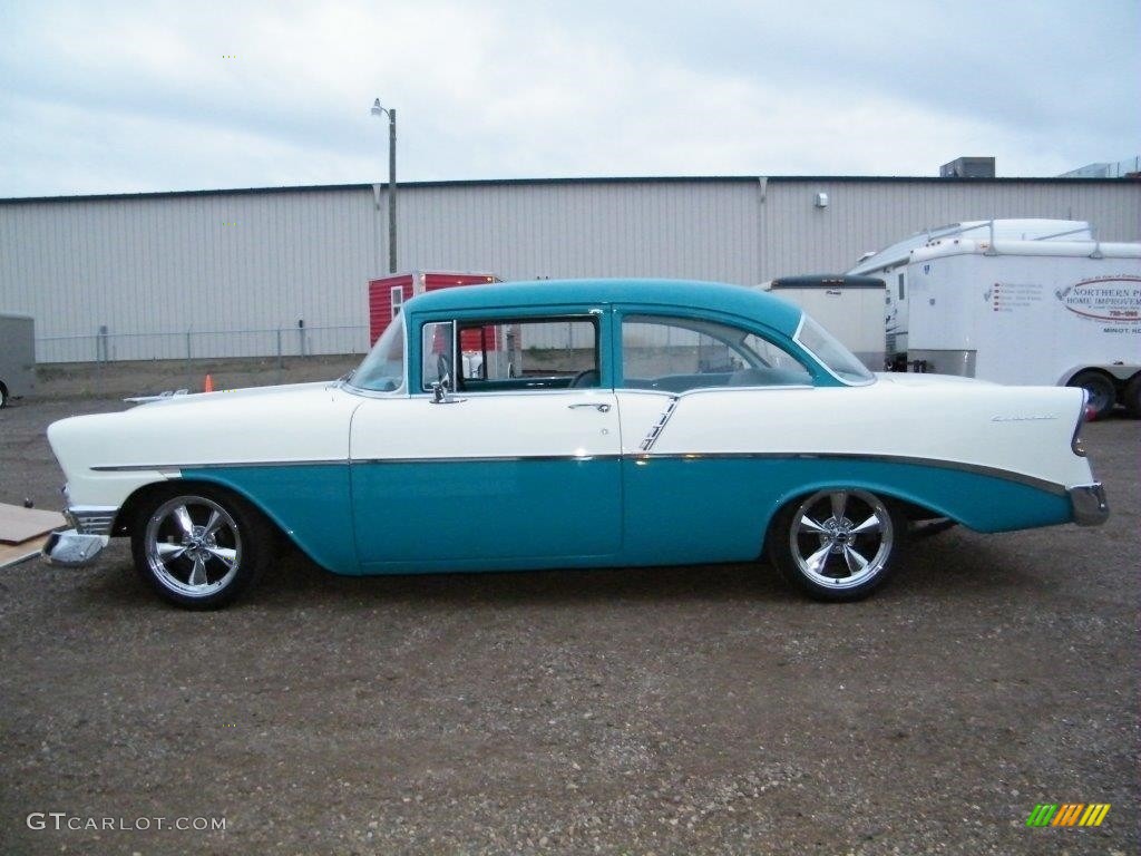 Twilight Turquoise 1956 Chevrolet 210 Delray 2 Door Sedan Exterior Photo #138500463