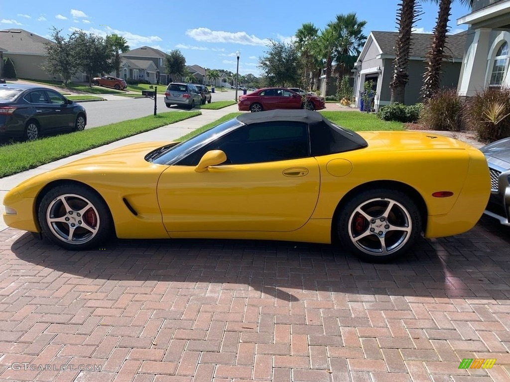 2000 Corvette Convertible - Millennium Yellow / Black photo #1