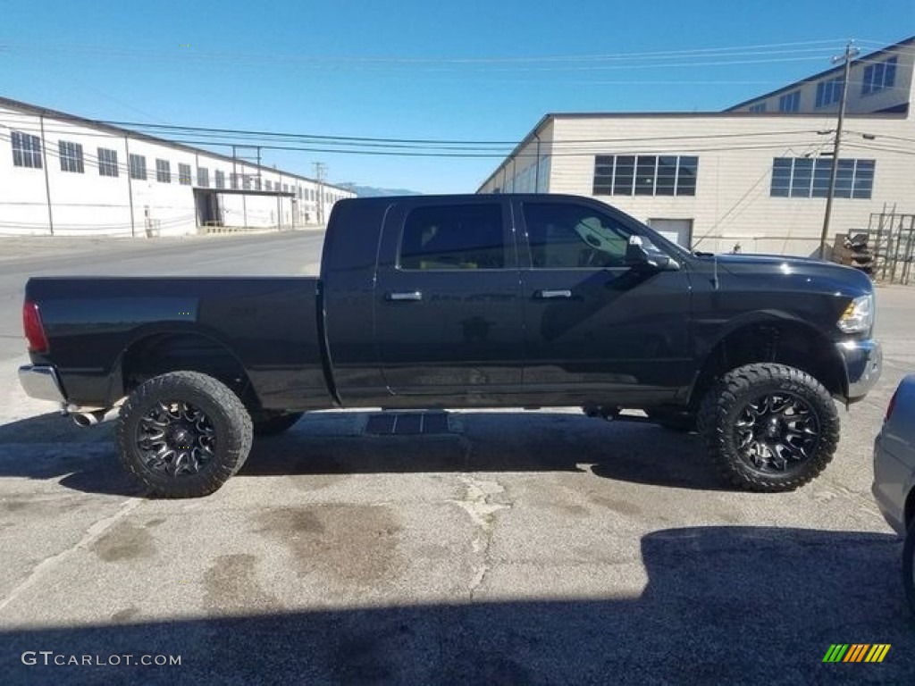 2016 3500 SLT Mega Cab 4x4 - Brilliant Black Crystal Pearl / Diesel Gray/Black photo #2