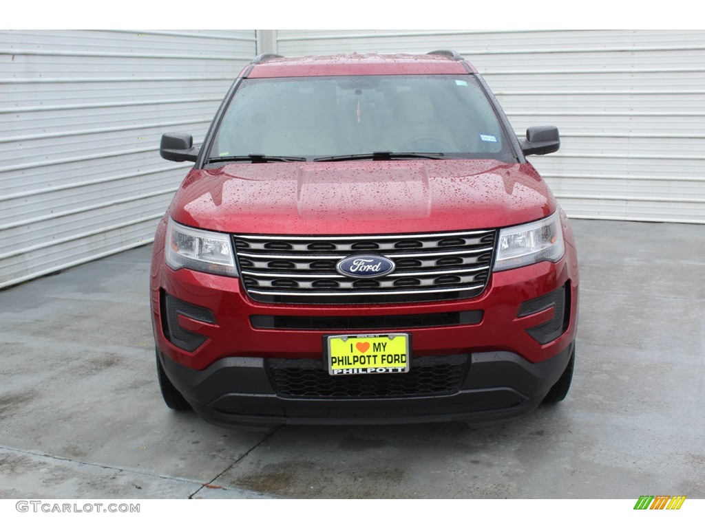 2017 Explorer FWD - Ruby Red / Medium Light Camel photo #3