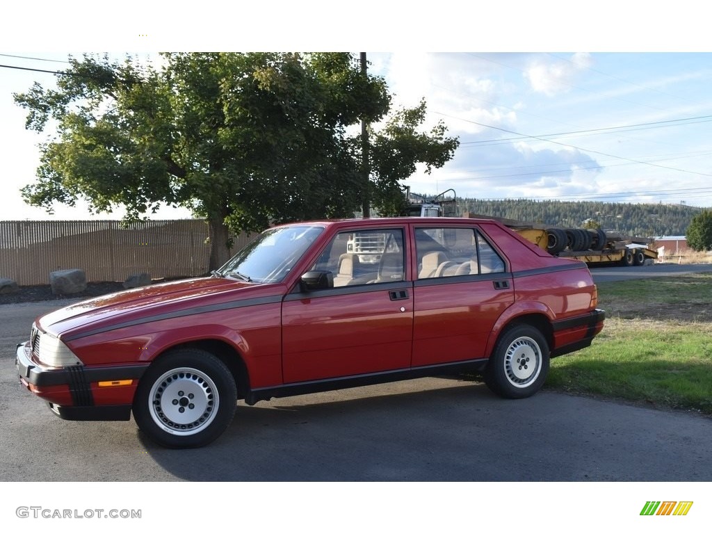 Bordeaux Red Metallic 1987 Alfa Romeo Milano Gold Exterior Photo #138506823
