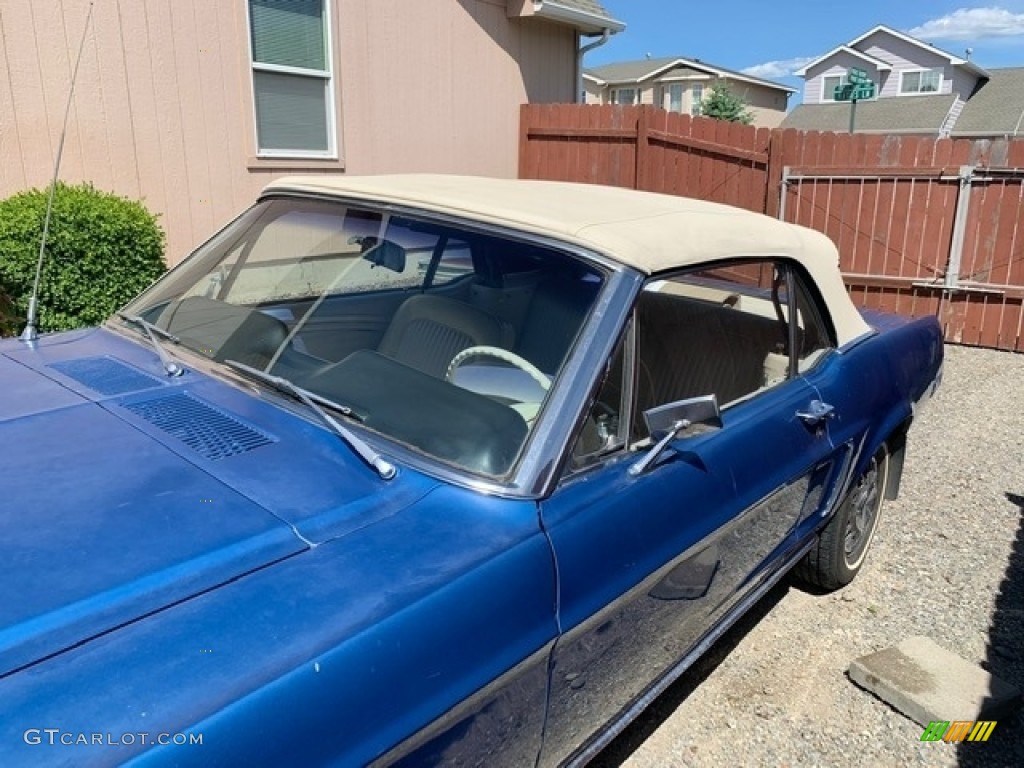 1968 Mustang Convertible - Acapulco Blue Metallic / Parchment photo #6