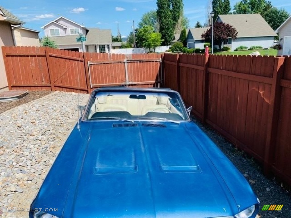 1968 Mustang Convertible - Acapulco Blue Metallic / Parchment photo #8