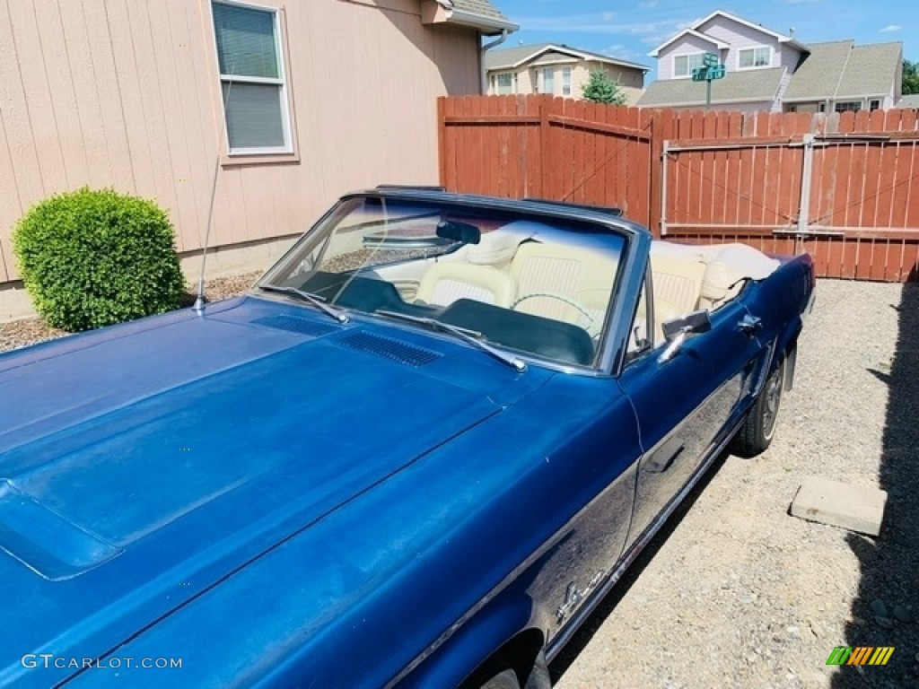 1968 Mustang Convertible - Acapulco Blue Metallic / Parchment photo #18