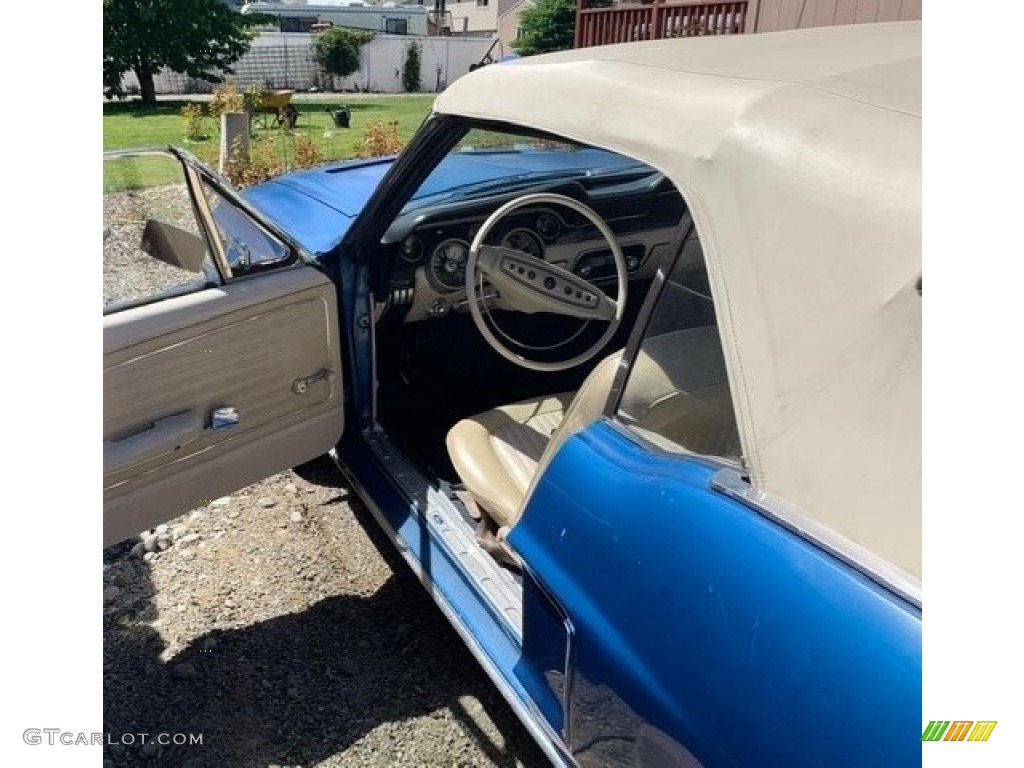 1968 Mustang Convertible - Acapulco Blue Metallic / Parchment photo #20