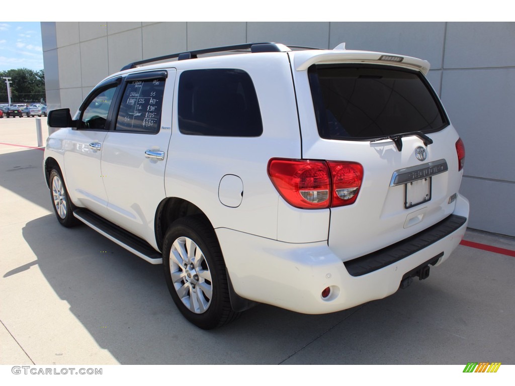 2014 Sequoia Platinum - Blizzard Pearl White / Sand Beige photo #6