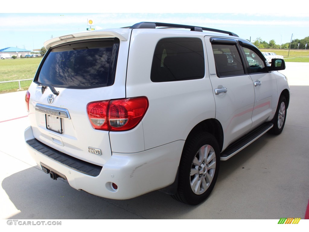 2014 Sequoia Platinum - Blizzard Pearl White / Sand Beige photo #8