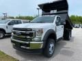 Oxford White - F550 Super Duty XL Crew Cab 4x4 Dump Truck Photo No. 1