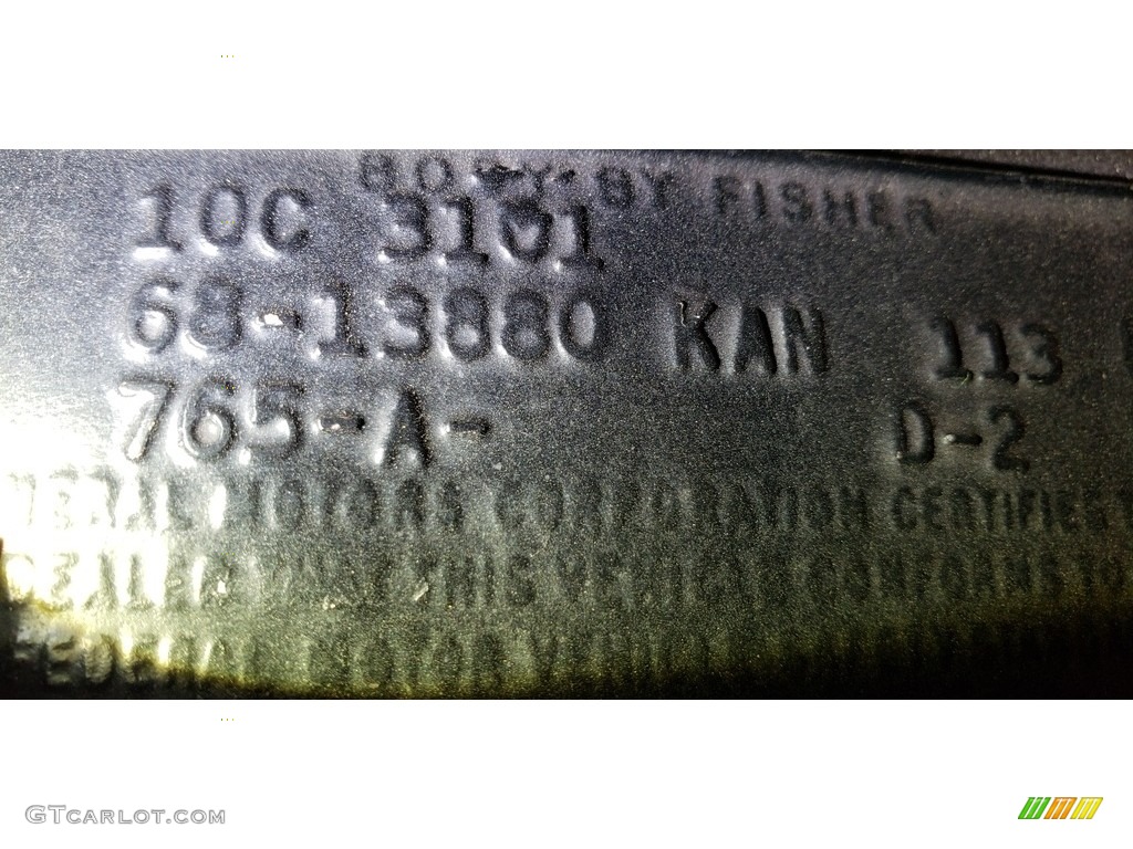 1968 Chevrolet El Camino SS Info Tag Photo #138510495
