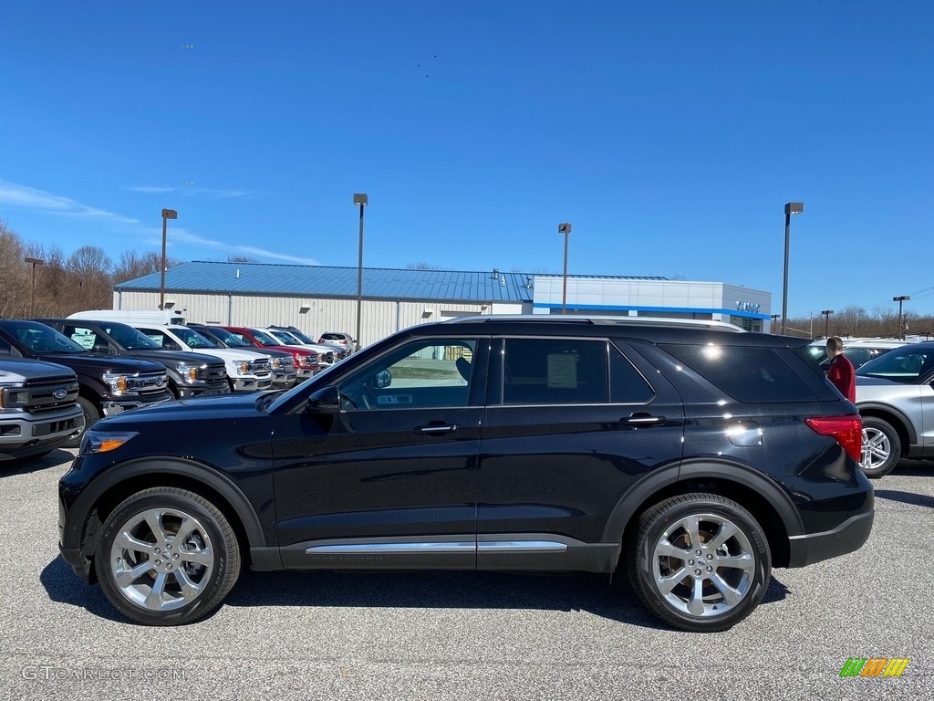 2020 Explorer Platinum 4WD - Agate Black Metallic / Ebony photo #2