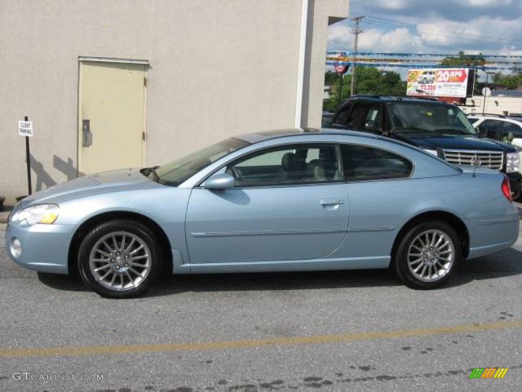 2004 Sebring Limited Coupe - Light Blue Pearl / Taupe photo #3